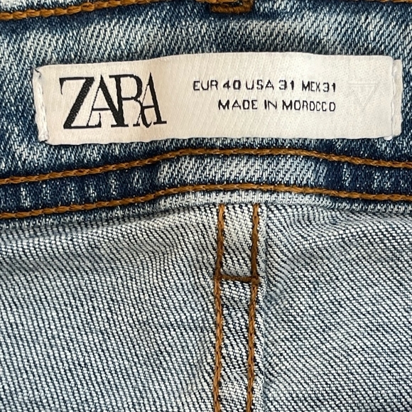 Men's Jeans Medium Wash Blue ZARA Denimwear Skinny Fit Jeans Men’s Denim Size 31 - Picture 6 of 7